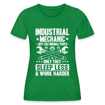 Industriemechaniker Mécanicien Industriel - T-shirt sport Femme - vert - Devant - AI Model Female 172 dark (172cm)