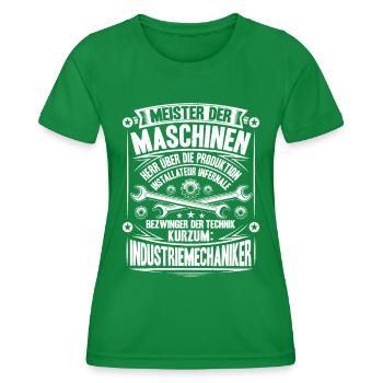 Industriemechaniker Mécanicien Industriel - T-shirt sport Femme - vert - Devant - AI Model Female 172 dark (172cm)