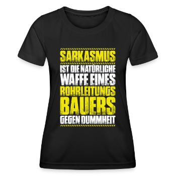 Rohrleitungsbauer Rohrleitungsbau Pipelayer - Frauen Funktions-T-Shirt - Schwarz - Vorne - AI Model Female 172 light (172cm)