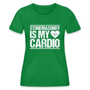 Steinmetz Steinbildhauer Tailleur de pierre Maçon - T-shirt sport Femme - vert - Devant - AI Model Female 172 dark (172cm)