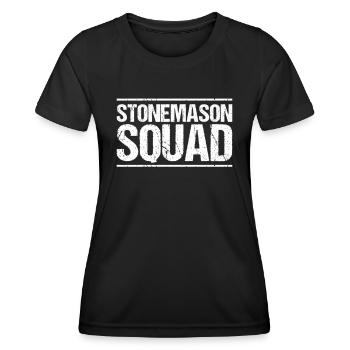 Steinmetz Steinbildhauer Stonemason Stone Mason - Frauen Funktions-T-Shirt - Schwarz - Vorne - AI Model Female 172 light (172cm)