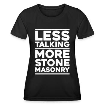 Steinmetz Steinbildhauer Stonemason Stone Mason - Frauen Funktions-T-Shirt - Schwarz - Vorne - AI Model Female 172 light (172cm)
