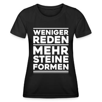 Steinmetz Steinbildhauer Stonemason Stone Mason - Frauen Funktions-T-Shirt - Schwarz - Vorne - AI Model Female 172 light (172cm)