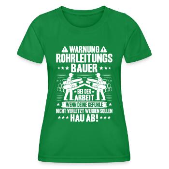 Constructeur de pipelines Construction de pipelines Pipelayer - T-shirt sport Femme - vert - Devant - AI Model Female 172 dark (172cm)