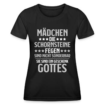 Schornsteinfeger Kaminkehrer Chimney Sweep - Frauen Funktions-T-Shirt - Schwarz - Vorne - AI Model Female 172 light (172cm)