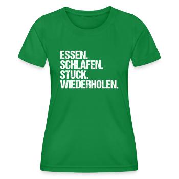 Stuckateur Plasterer Stukkateur Gipser Verputzer - Frauen Funktions-T-Shirt - Kelly Green - Vorne - AI Model Female 172 dark (172cm)