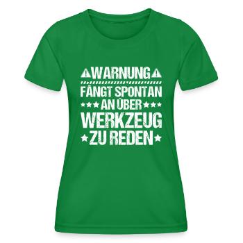 Outilleur Outilleur Tool & Die Maker - T-shirt sport Femme - vert - Devant - AI Model Female 172 dark (172cm)