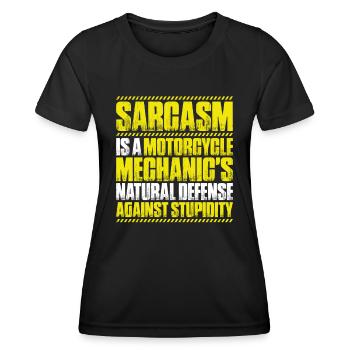 Two-wheel mechatronics engineer Motorcycle Motorcycle Mechanic - Women's Functional T-Shirt - black - Front - AI Model Female 172 light (172cm)