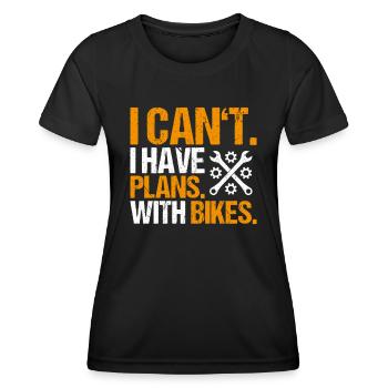 Zweiradmechatroniker Motorrad Motorcycle Mechanic - Frauen Funktions-T-Shirt - Schwarz - Vorne - AI Model Female 172 light (172cm)