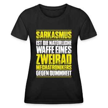 Zweiradmechatroniker Motorrad Motorcycle Mechanic - Frauen Funktions-T-Shirt - Schwarz - Vorne - AI Model Female 172 light (172cm)