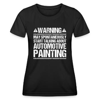 Peintre de véhicules Peintre automobile - T-shirt sport Femme - noir - Devant - AI Model Female 172 light (172cm)
