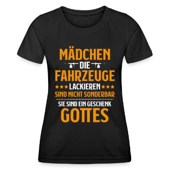 Fahrzeuglackierer Lackierer Automotive Painter - Frauen Funktions-T-Shirt - Schwarz - Vorne - AI Model Female 172 light (172cm)