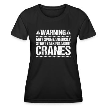 Kranführer Kranfahrer Kran Crane Operator - Frauen Funktions-T-Shirt - Schwarz - Vorne - AI Model Female 172 light (172cm)