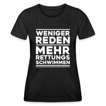 Rettungsschwimmer Wasserrettung Lifesaver - Frauen Funktions-T-Shirt - Schwarz - Vorne - AI Model Female 172 light (172cm)