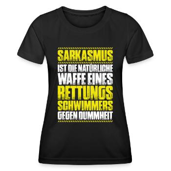 Rettungsschwimmer Wasserrettung Lifesaver - Frauen Funktions-T-Shirt - Schwarz - Vorne - AI Model Female 172 light (172cm)
