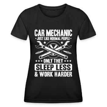 KFZ-Mechatroniker Car Mechanic Auto Mechanic - Frauen Funktions-T-Shirt - Schwarz - Vorne - AI Model Female 172 light (172cm)
