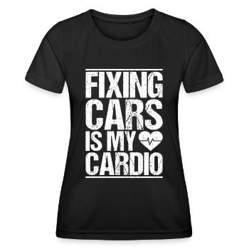 Ingénieur en mécatronique automobile Mécanicien automobile Mécanicien automobile - T-shirt sport Femme - noir - Devant - AI Model Female 172 light (172cm)