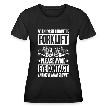Staplerfahrer Gabelstaplerfahrer Forklift Operator - Frauen Funktions-T-Shirt - Schwarz - Vorne - AI Model Female 172 light (172cm)