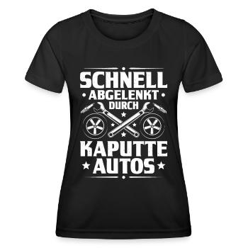 KFZ-Mechatroniker Car Mechanic Auto Mechanic - Frauen Funktions-T-Shirt - Schwarz - Vorne - AI Model Female 172 light (172cm)