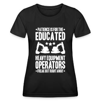 Baggerfahrer Baggerführer Heavy Equipment Operator - Frauen Funktions-T-Shirt - Schwarz - Vorne - AI Model Female 172 light (172cm)