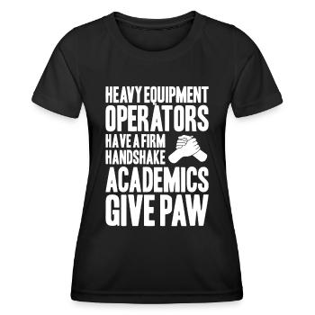 Baggerfahrer Baggerführer Heavy Equipment Operator - Frauen Funktions-T-Shirt - Schwarz - Vorne - AI Model Female 172 light (172cm)