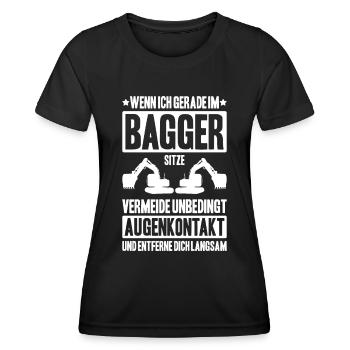 Baggerfahrer Baggerführer Heavy Equipment Operator - Frauen Funktions-T-Shirt - Schwarz - Vorne - AI Model Female 172 light (172cm)