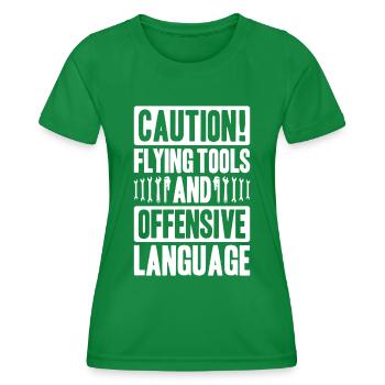 Usine mécanicien plombier plombier chauffage sanitaire - T-shirt sport Femme - vert - Devant - AI Model Female 172 dark (172cm)