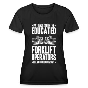 Forklift Driver Forklift Operator - Women's Functional T-Shirt - black - Front - AI Model Female 172 light (172cm)