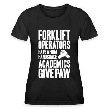 Forklift Driver Forklift Operator - Women's Functional T-Shirt - black - Front - AI Model Female 172 light (172cm)