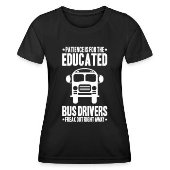 Bus Driver Bus Driver Busman School Bus Driver - Women's Functional T-Shirt - black - Front - AI Model Female 172 light (172cm)
