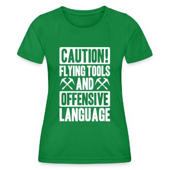 Dachdecker Dachdeckerei Dachdecken Roofer Roofing - Frauen Funktions-T-Shirt - Kelly Green - Vorne - AI Model Female 172 dark (172cm)