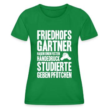 Friedhofsgärtner Friedhof Cemetery Gardener - Frauen Funktions-T-Shirt - Kelly Green - Vorne - AI Model Female 172 dark (172cm)