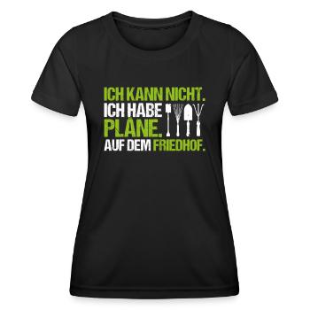 Friedhofsgärtner Friedhof Cemetery Gardener - Frauen Funktions-T-Shirt - Schwarz - Vorne - AI Model Female 172 light (172cm)
