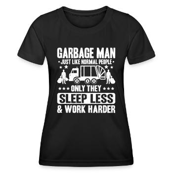 Specialist for recycling and waste management - Women's Functional T-Shirt - black - Front - AI Model Female 172 light (172cm)