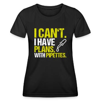Biochemiker Biochemie Biochemistry Biochemist - Frauen Funktions-T-Shirt - Schwarz - Vorne - AI Model Female 172 light (172cm)