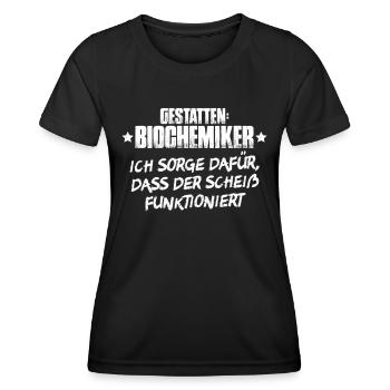 Biochemiker Biochemie Biochemistry Biochemist - Frauen Funktions-T-Shirt - Schwarz - Vorne - AI Model Female 172 light (172cm)