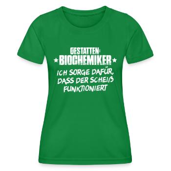 Biochemiker Biochemie Biochemistry Biochemist - Women's Functional T-Shirt - kelly green - Front - AI Model Female 172 dark (172cm)