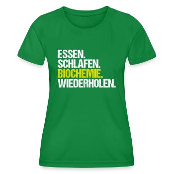 Biochemiker Biochemie Biochemistry Biochemist - Women's Functional T-Shirt - kelly green - Front - AI Model Female 172 dark (172cm)