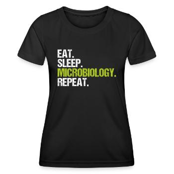 Microbiology Microbiologist Biology Biologist - Women's Functional T-Shirt - black - Front - AI Model Female 172 light (172cm)