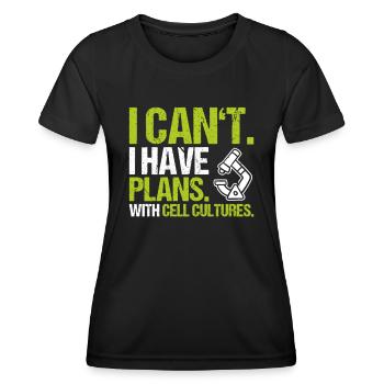 Microbiology Microbiologist Biology Biologist - Women's Functional T-Shirt - black - Front - AI Model Female 172 light (172cm)