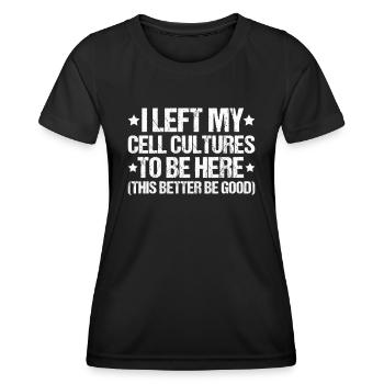 Microbiology Microbiologist Biology Biologist - Women's Functional T-Shirt - black - Front - AI Model Female 172 light (172cm)