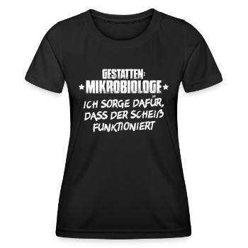 Mikrobiologie Mikrobiologe Biologie Biologe - Frauen Funktions-T-Shirt - Schwarz - Vorne - AI Model Female 172 light (172cm)
