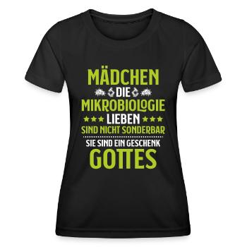 Mikrobiologie Mikrobiologe Biologie Biologe - Frauen Funktions-T-Shirt - Schwarz - Vorne - AI Model Female 172 light (172cm)