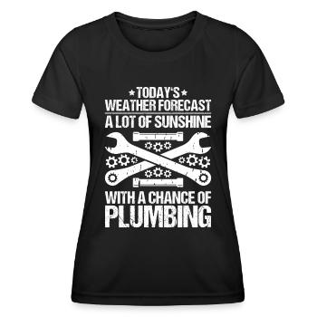 Plant mechanic plumber plumber sanitary heating - Women's Functional T-Shirt - black - Front - AI Model Female 172 light (172cm)