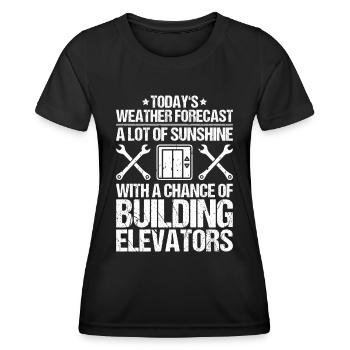 Elevator Fitter Elevator Mechanic Elevator Mechanic - Women's Functional T-Shirt - black - Front - AI Model Female 172 light (172cm)