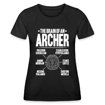 Bogenschütze Bogenschießen Bogen Archer Tir à l’arc - T-shirt sport Femme - noir - Devant - AI Model Female 172 light (172cm)