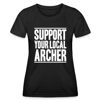 Bogenschütze Bogenschießen Bogen Archer Tir à l’arc - T-shirt sport Femme - noir - Devant - AI Model Female 172 light (172cm)