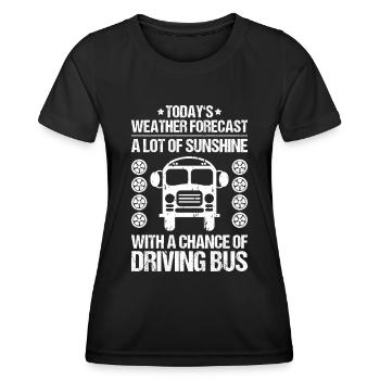 Busfahrer Bus Driver Busman Schulbusfahrer - Frauen Funktions-T-Shirt - Schwarz - Vorne - AI Model Female 172 light (172cm)