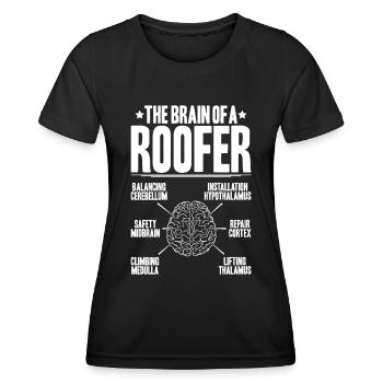 Roofer Roofing Roofing Roofing Roofers Roofing - Women's Functional T-Shirt - black - Front - AI Model Female 172 light (172cm)