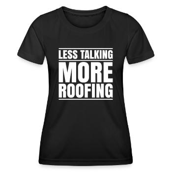 Dachdecker Dachdeckerei Dachdecken Roofer Roofing - Frauen Funktions-T-Shirt - Schwarz - Vorne - AI Model Female 172 light (172cm)